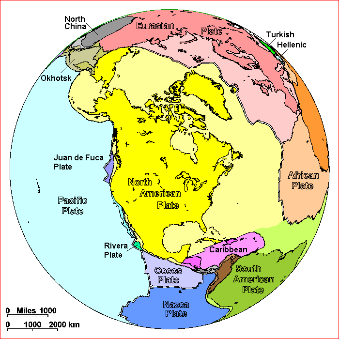 North American Plate - Americas:Tectonics